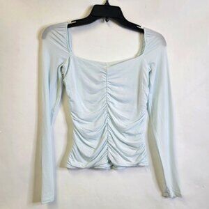 Wilfred  square neckline with ruching long sleeve top